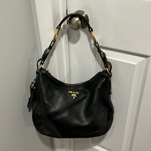 Prada Handbags - Vintage Prada Vitello leather hobo